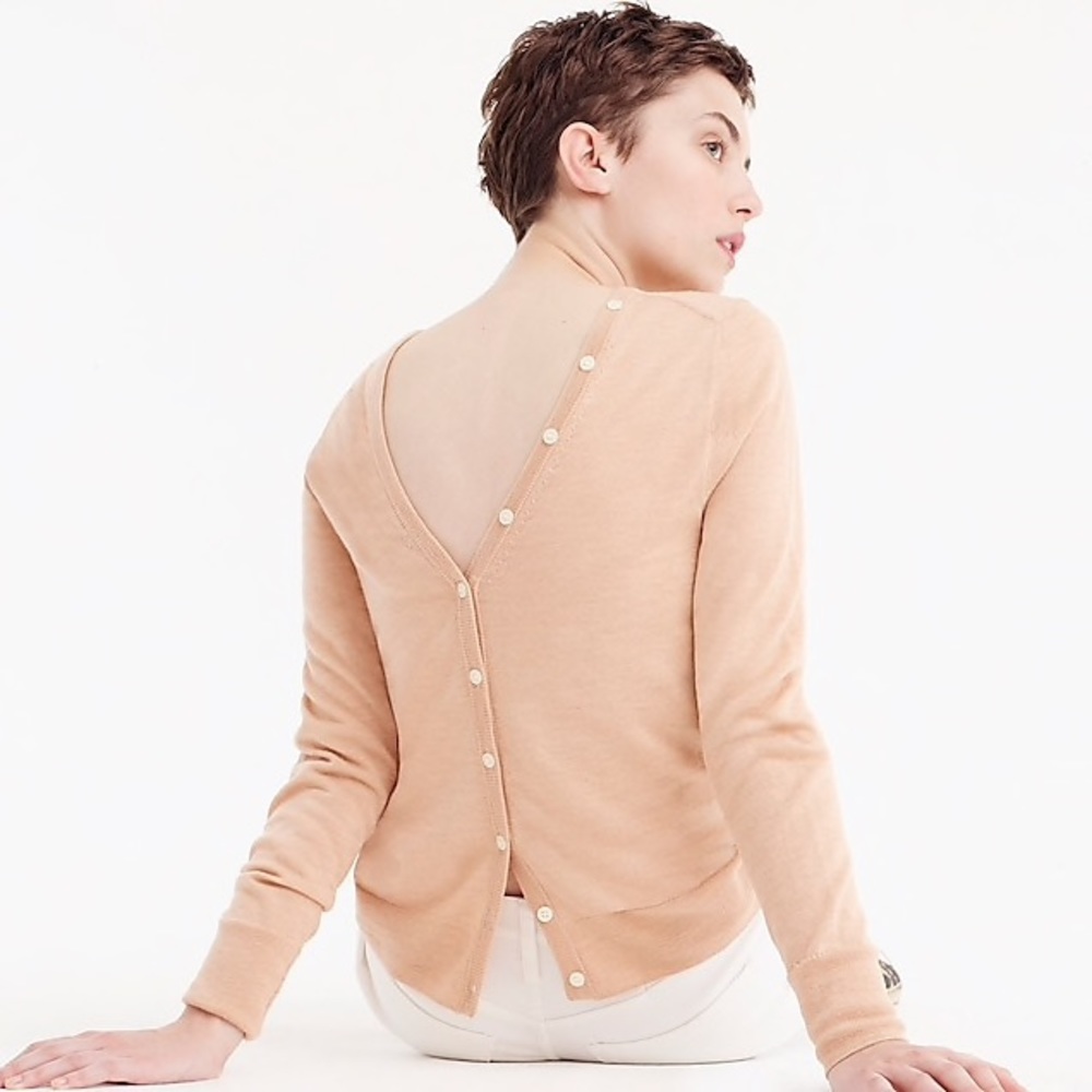 J Crew Reversible Button Back Sweater